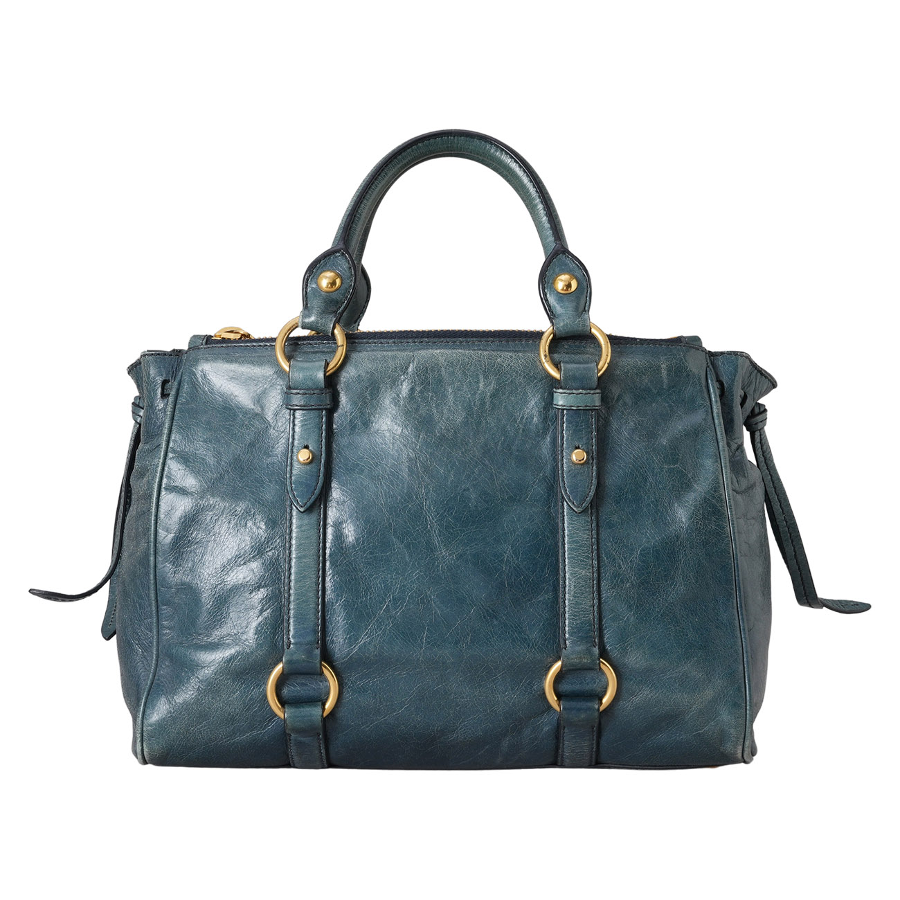 MIU MIU(USED)미우미우 RN0893 비텔로 샤인 토트겸 숄더백